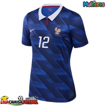 Camisa de Futebol França Randal Kolo Muani #12 Equipamento Principal Mulheres Mundo 2026 Manga Curta